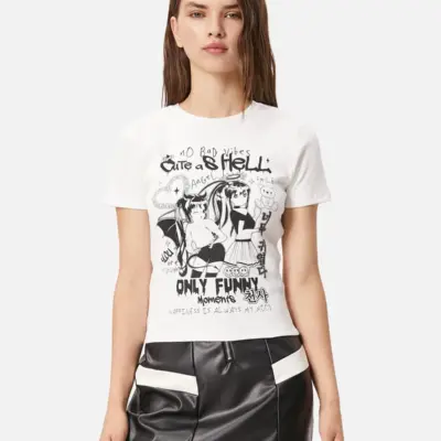 Anime T-Shirt Printed Short Sleeve
